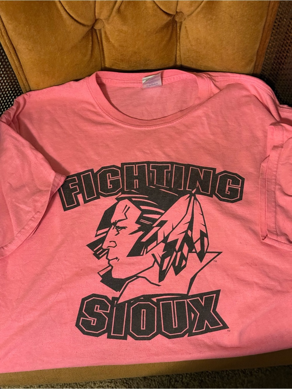 Vintage Fighting Sioux Pink Graphic Tee